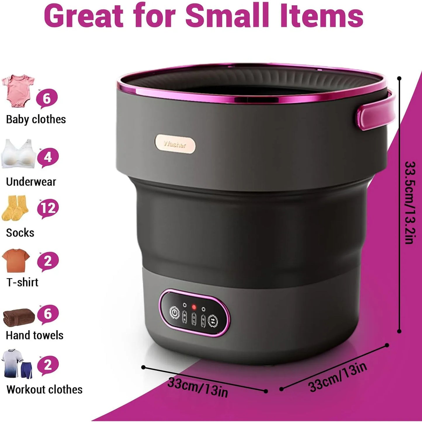 Portable Foldable Mini Washing Machine