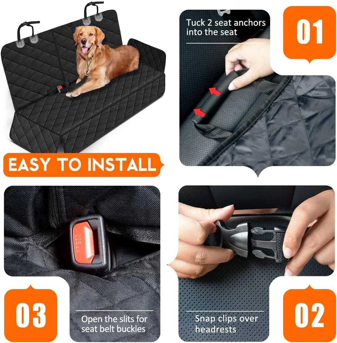 Dog Car Seat Protector Waterproof Non-Slip