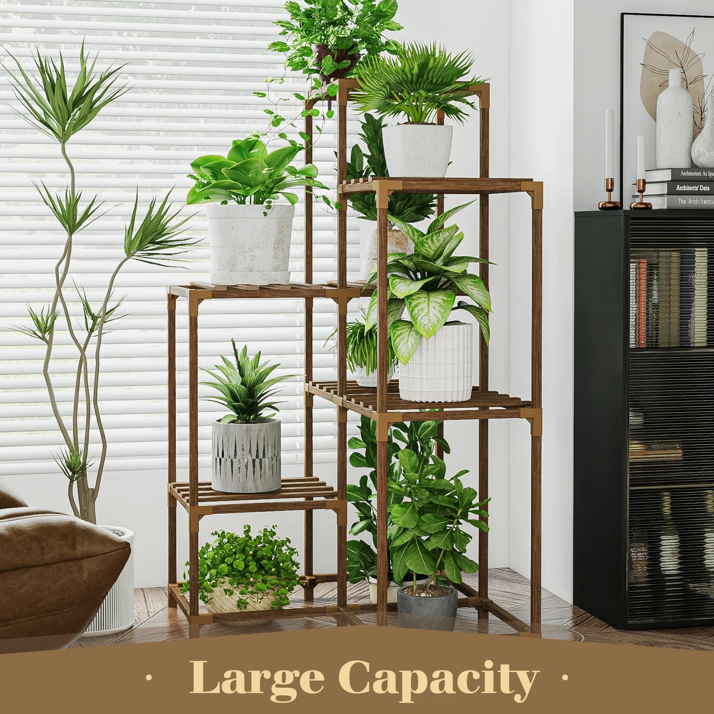 Corner Plant Stand 7 Pots