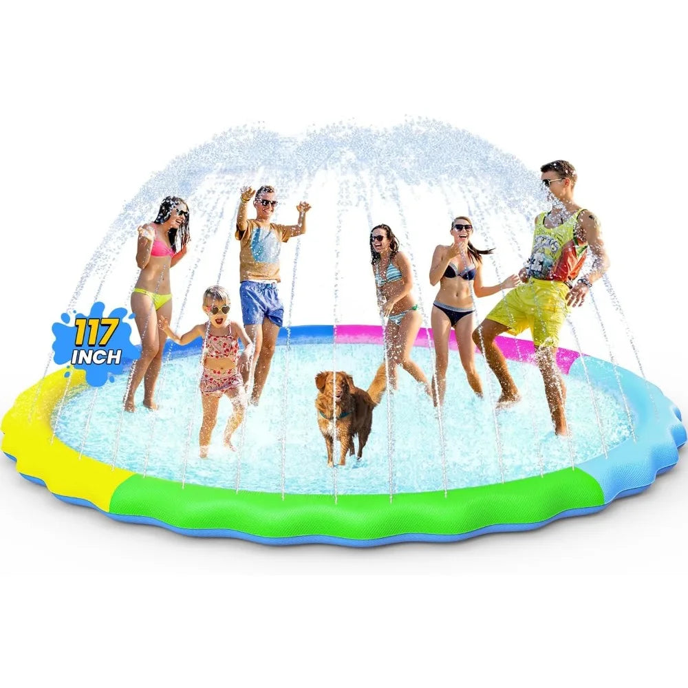 Non-Slip Splash Pad for Kids and Dogs,