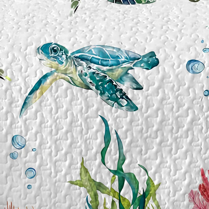 Floral Printed Quilt Set,