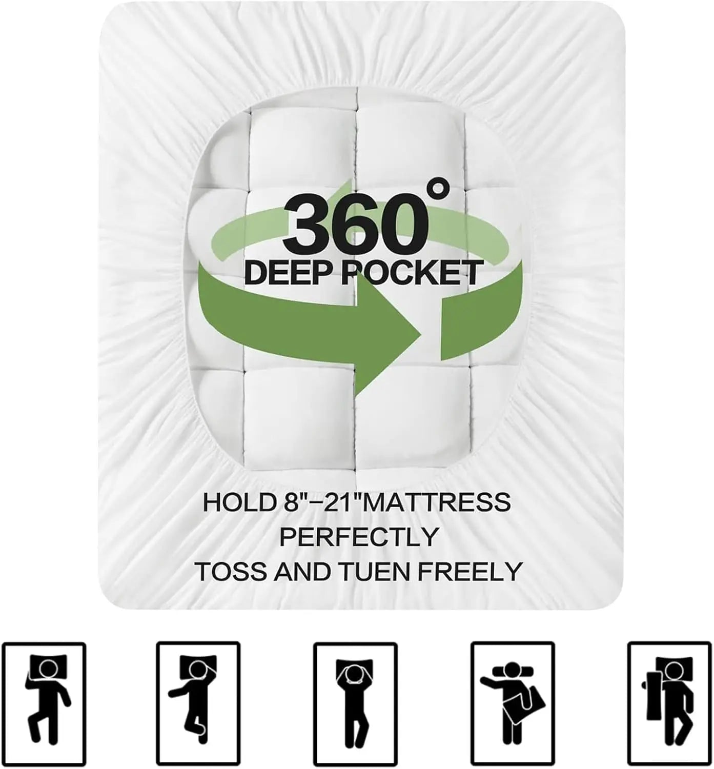 Ultra-Soft Bamboo Mattress Topper.