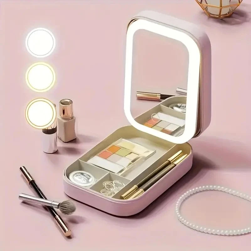 Makeup Mirror with USB Charging, Foldable