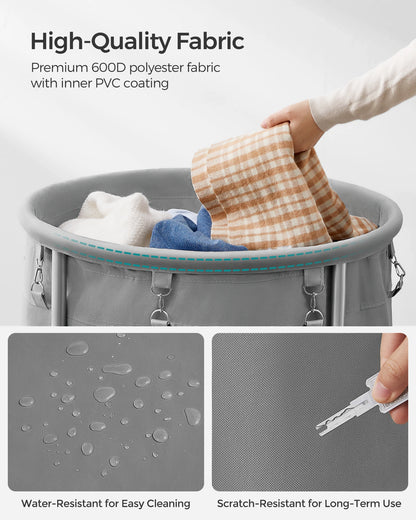 Rolling Laundry Hamper, 45 Gal.