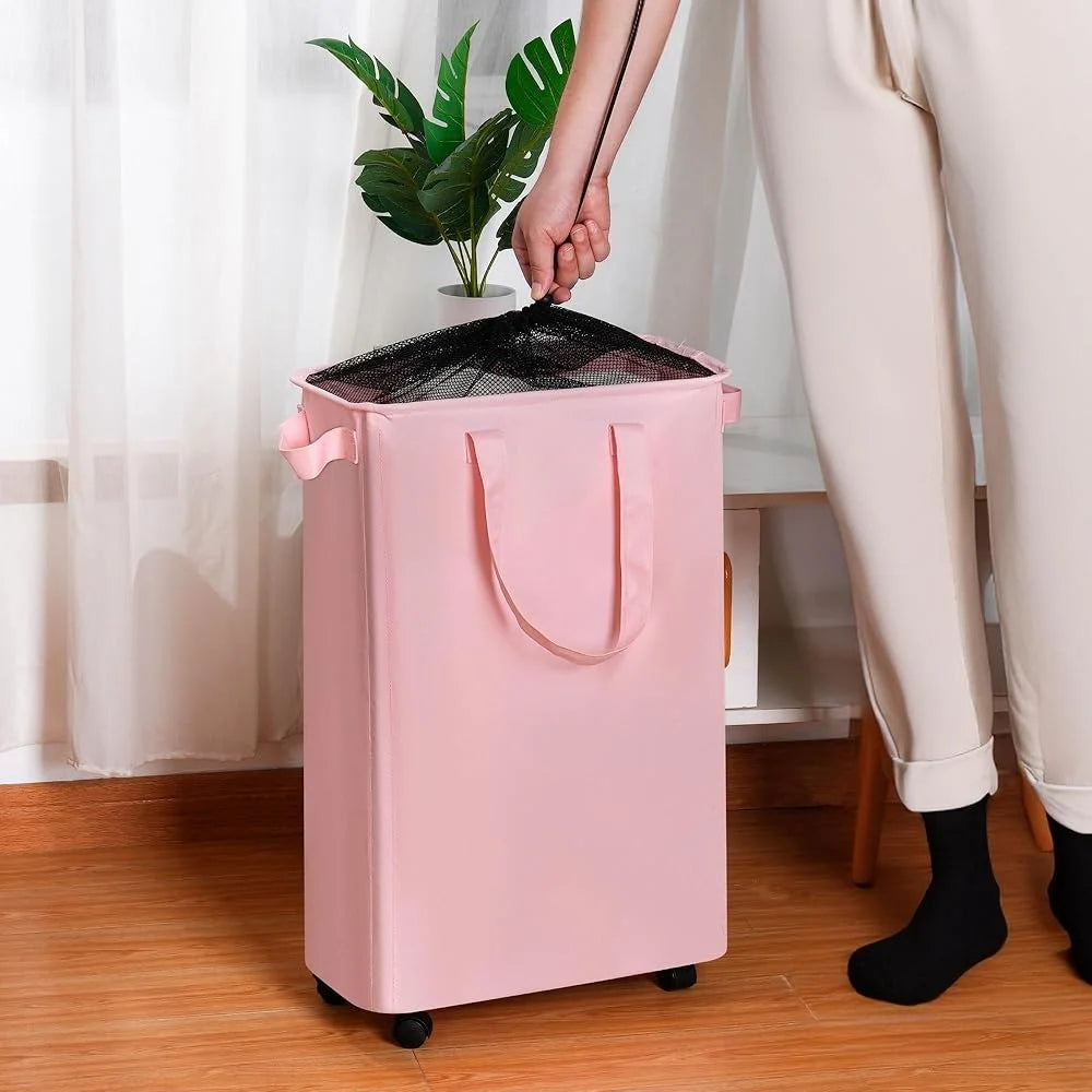 Skinny  Laundry Hamper with Wheels