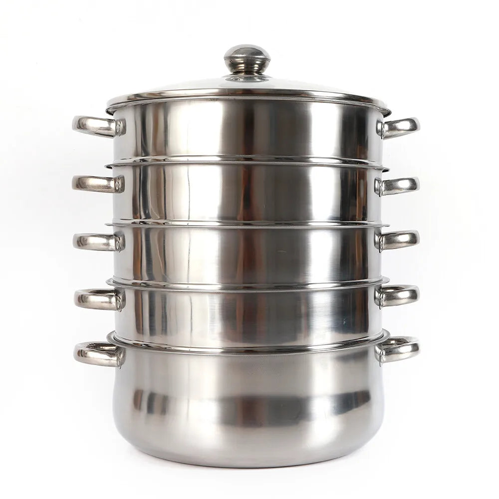 5 Layer Stainless Steel  Steamer Set