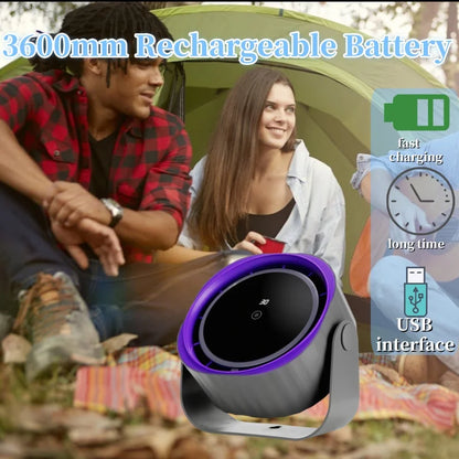 Portable Rechargeable Desktop Fan.