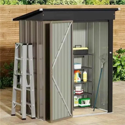 Metal Outdoor Storage Shed with Lockable Door,