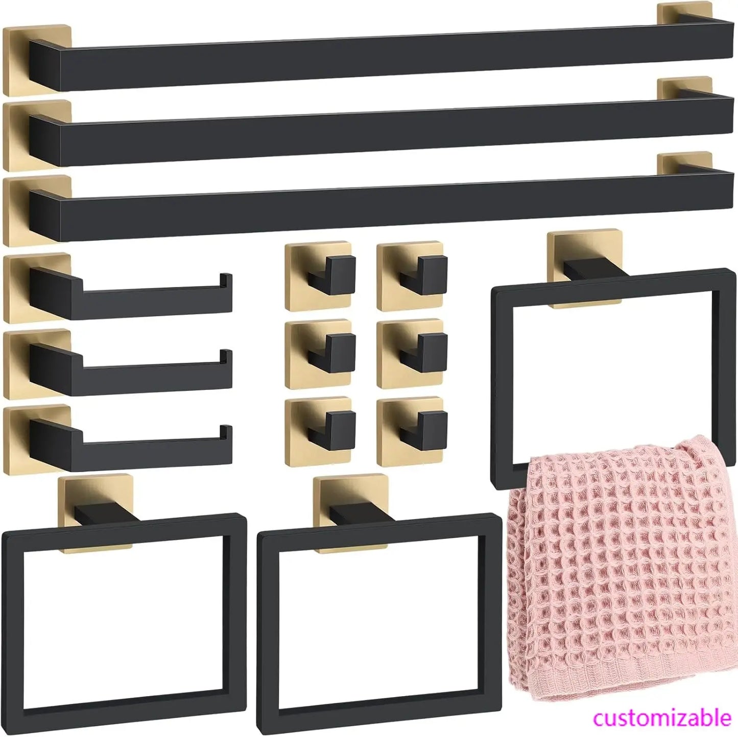 Stainless Steel Towel Bar Kit.