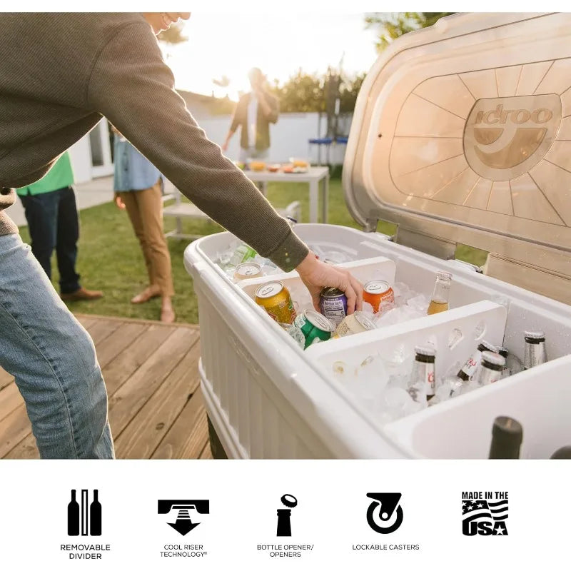 Insulated Portable Hard Shell Ice Chest P