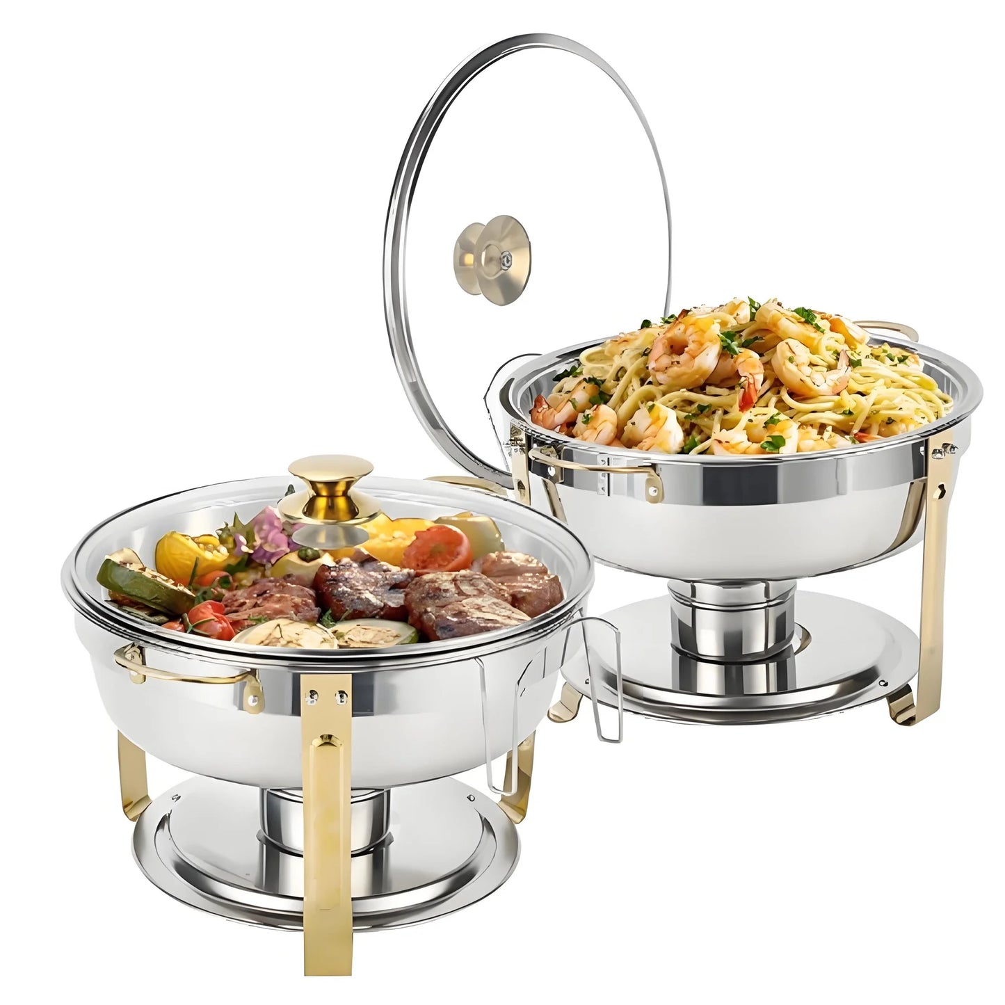 2/4 Pack Chafing Dish Buffet Stainless Steel