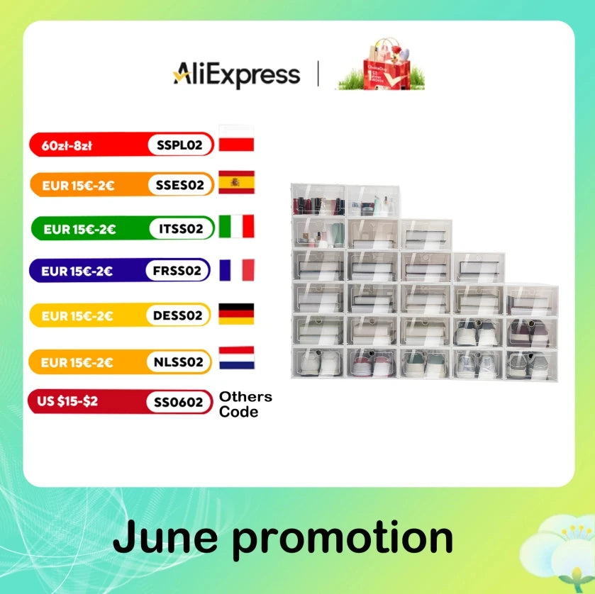 Modern Mini 24pcs Transparent Shoes Organizers