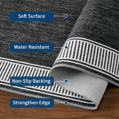 Modern Bordered Accent Rug