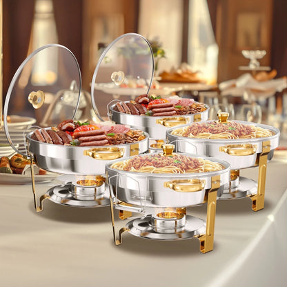 2/4 Pack Chafing Dish Buffet Stainless Steel