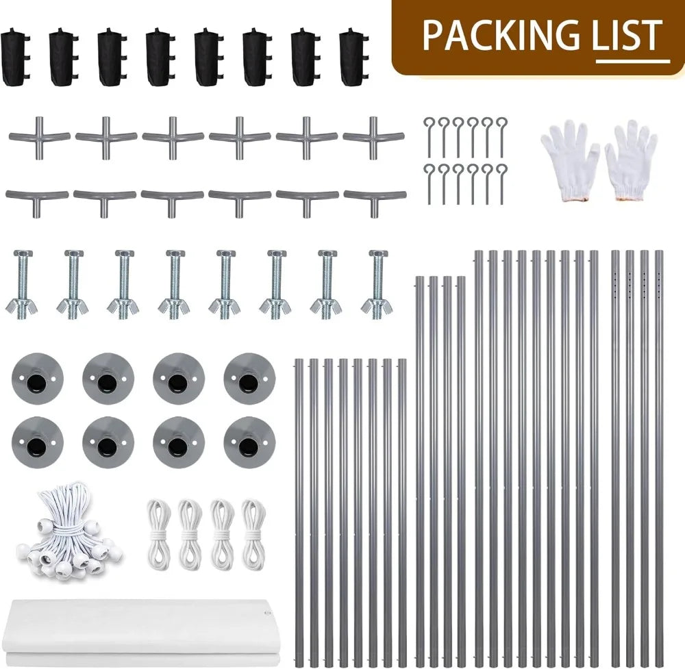 Carport Canopy with Roll-up Windows.