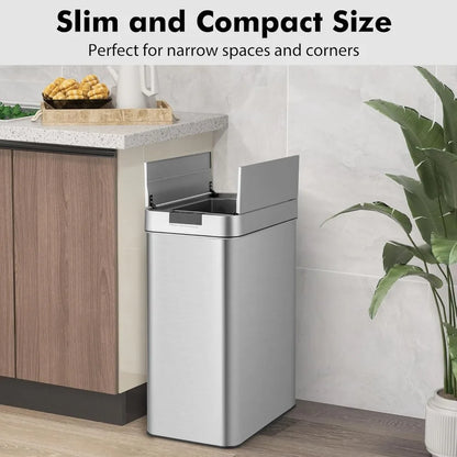 Slim 13.2 Gallon Motion Sensor Garbage Bin