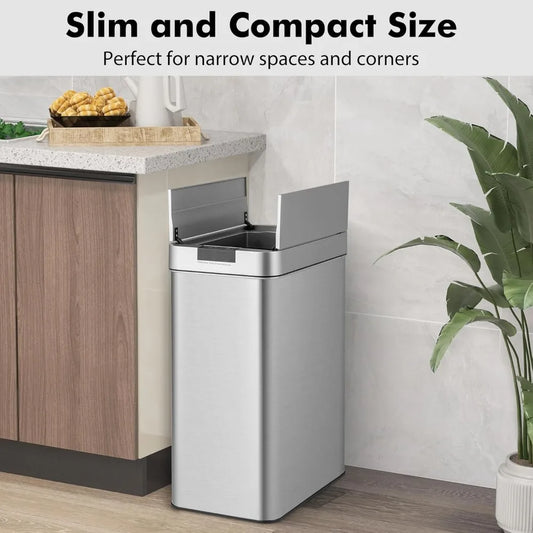 Slim 13.2 Gallon Motion Sensor Garbage Bin