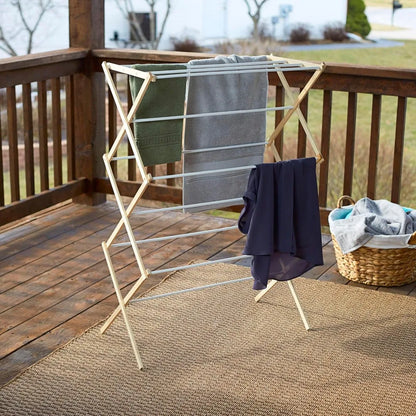 Wooden Clothes Drying Rack for Laundry