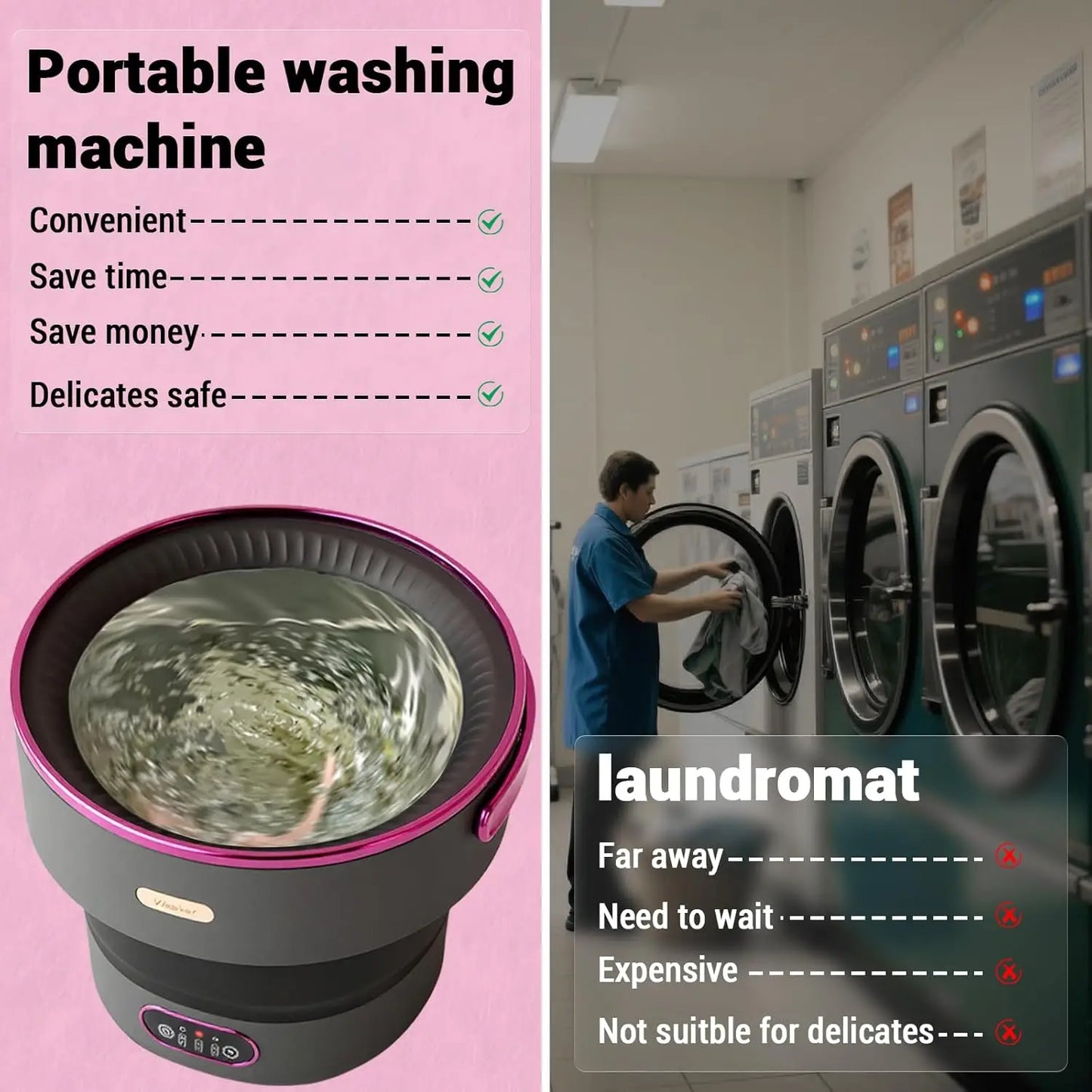 Portable Foldable Mini Washing Machine