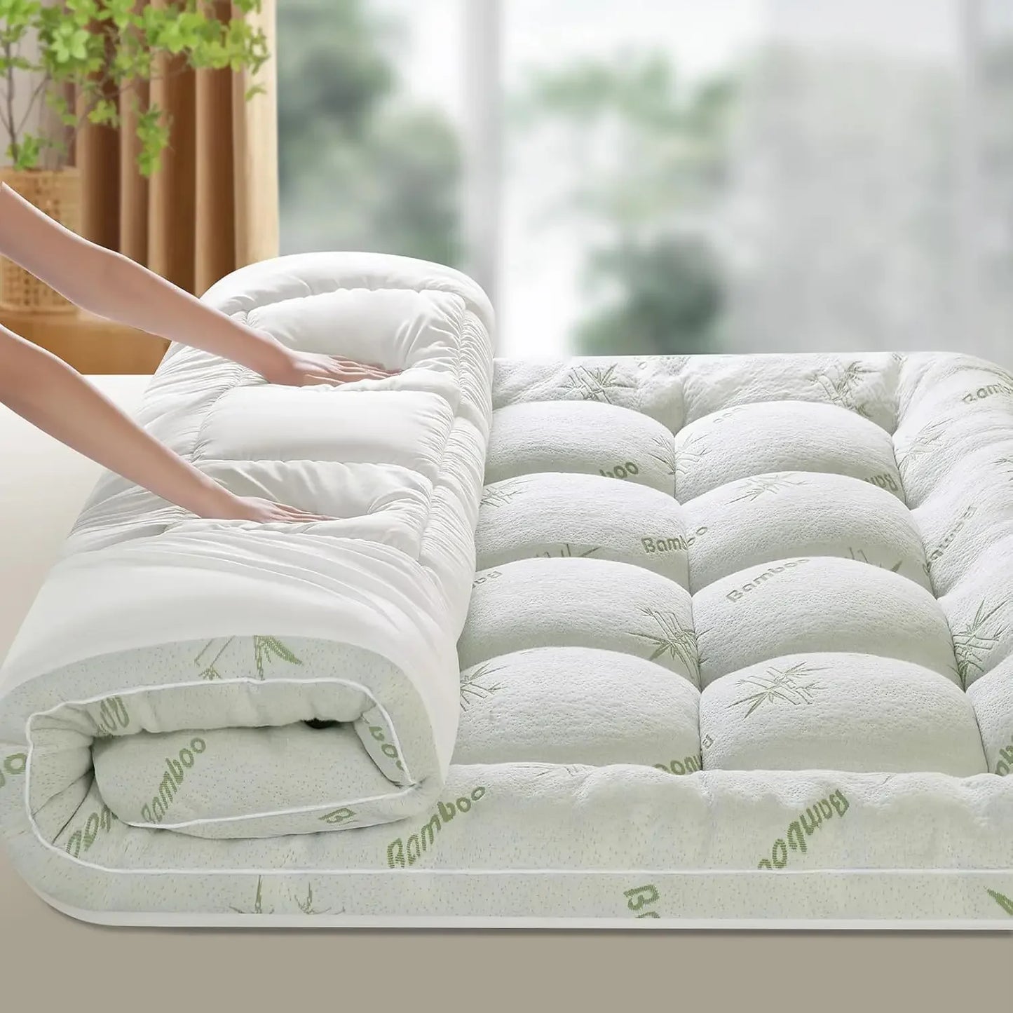 Ultra-Soft Bamboo Mattress Topper.