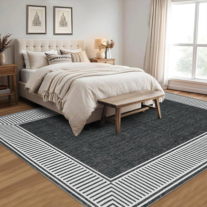 Modern Bordered Accent Rug
