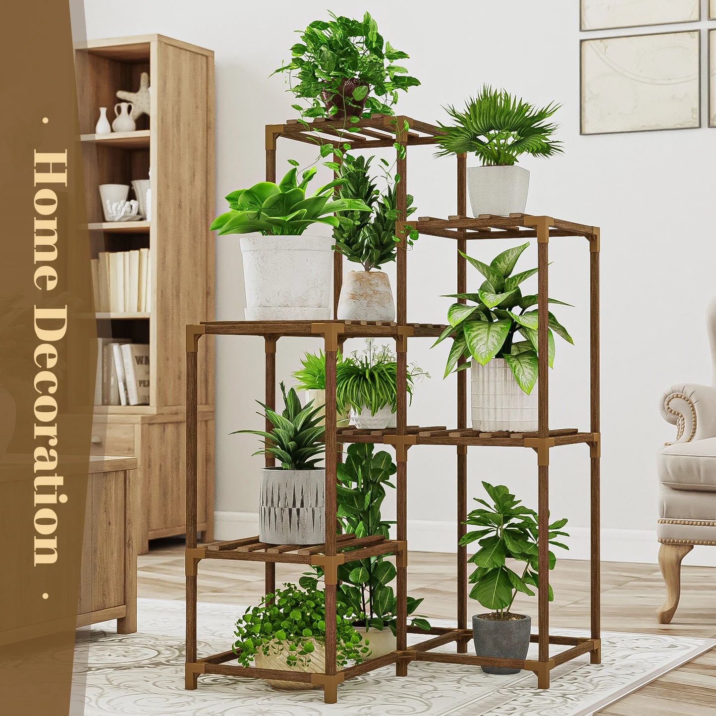 Corner Plant Stand 7 Pots