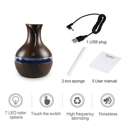 Mini Diffuser Air Humidifier with night light