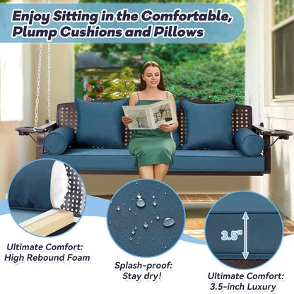 Porch Swing with Three Seats