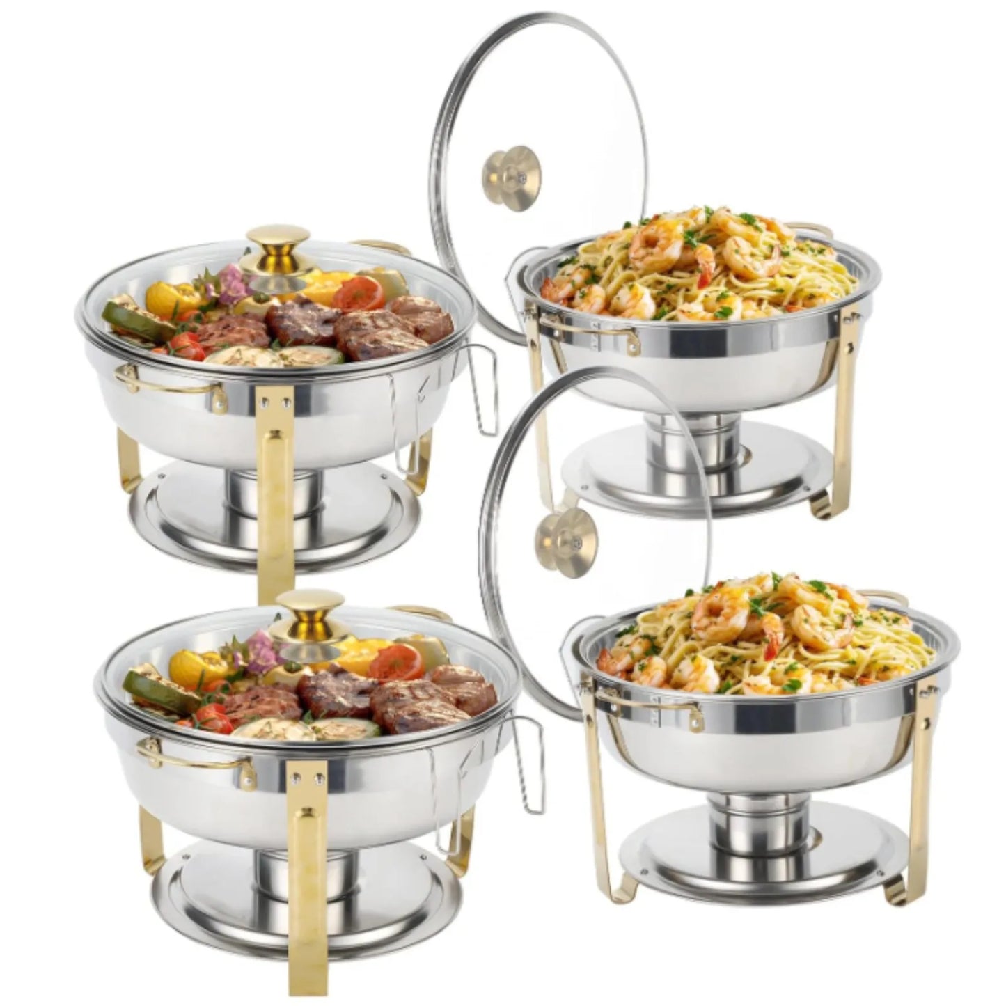 2/4 Pack Chafing Dish Buffet Stainless Steel