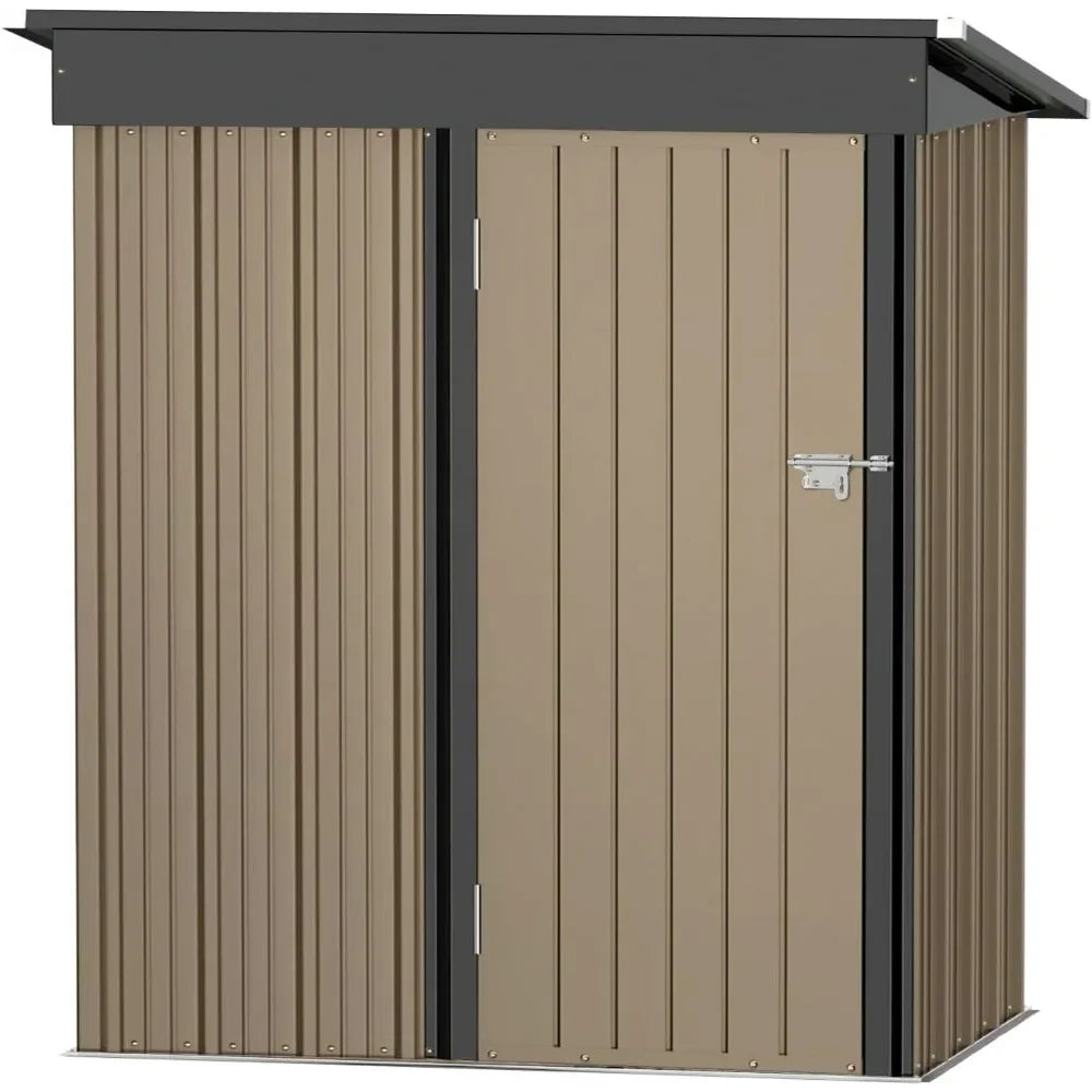 Metal Outdoor Storage Shed with Lockable Door,