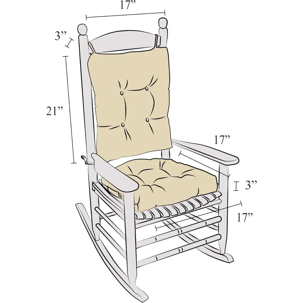 Non-slip rocking chair cushion.