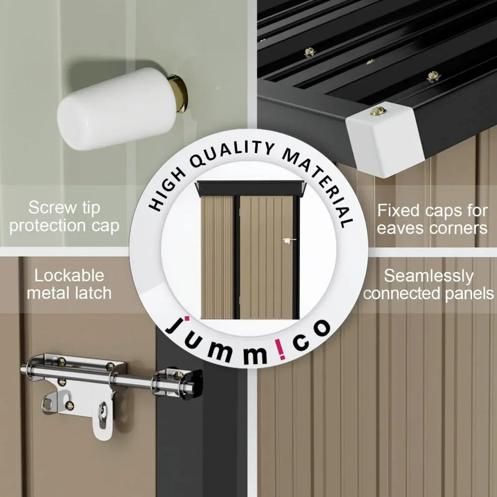 Metal Outdoor Storage Shed with Lockable Door,