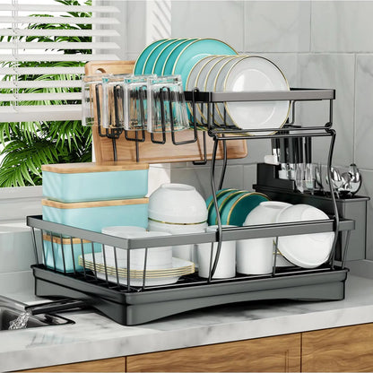 Dish drying rack  2-tier