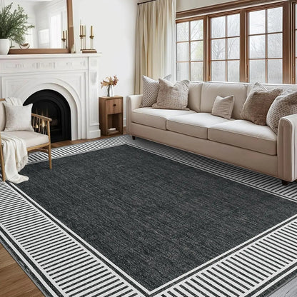 Modern Bordered Accent Rug