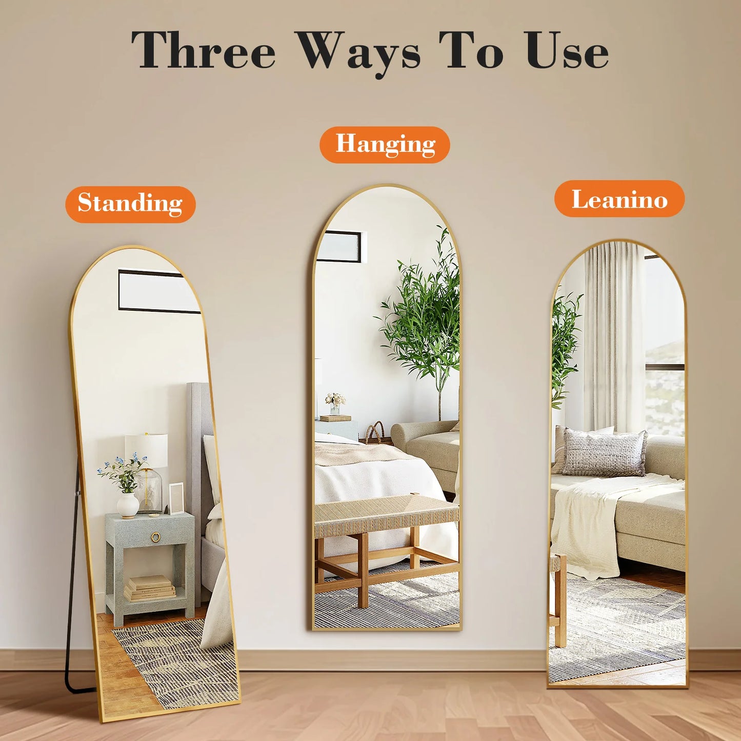 Full Length Wall Mirror 59"x16"