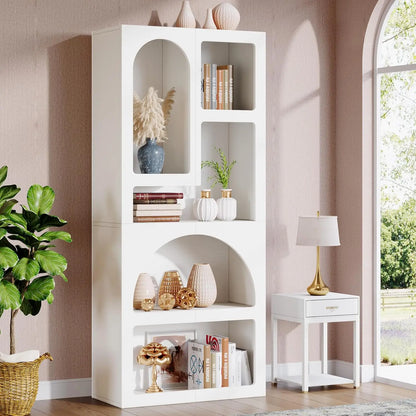 Tall Bookshelf, with Irregular Storage Shelves.