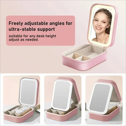 Makeup Mirror with USB Charging, Foldable