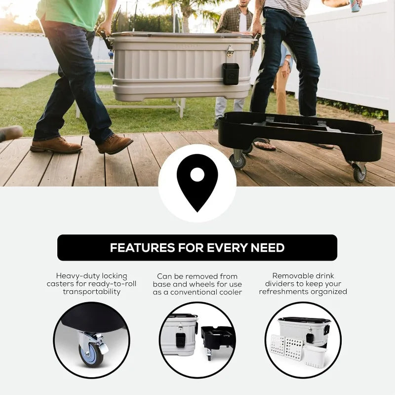 Insulated Portable Hard Shell Ice Chest P