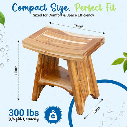 Wood Shower Stool.