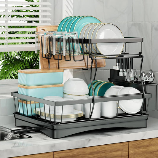 Dish drying rack  2-tier