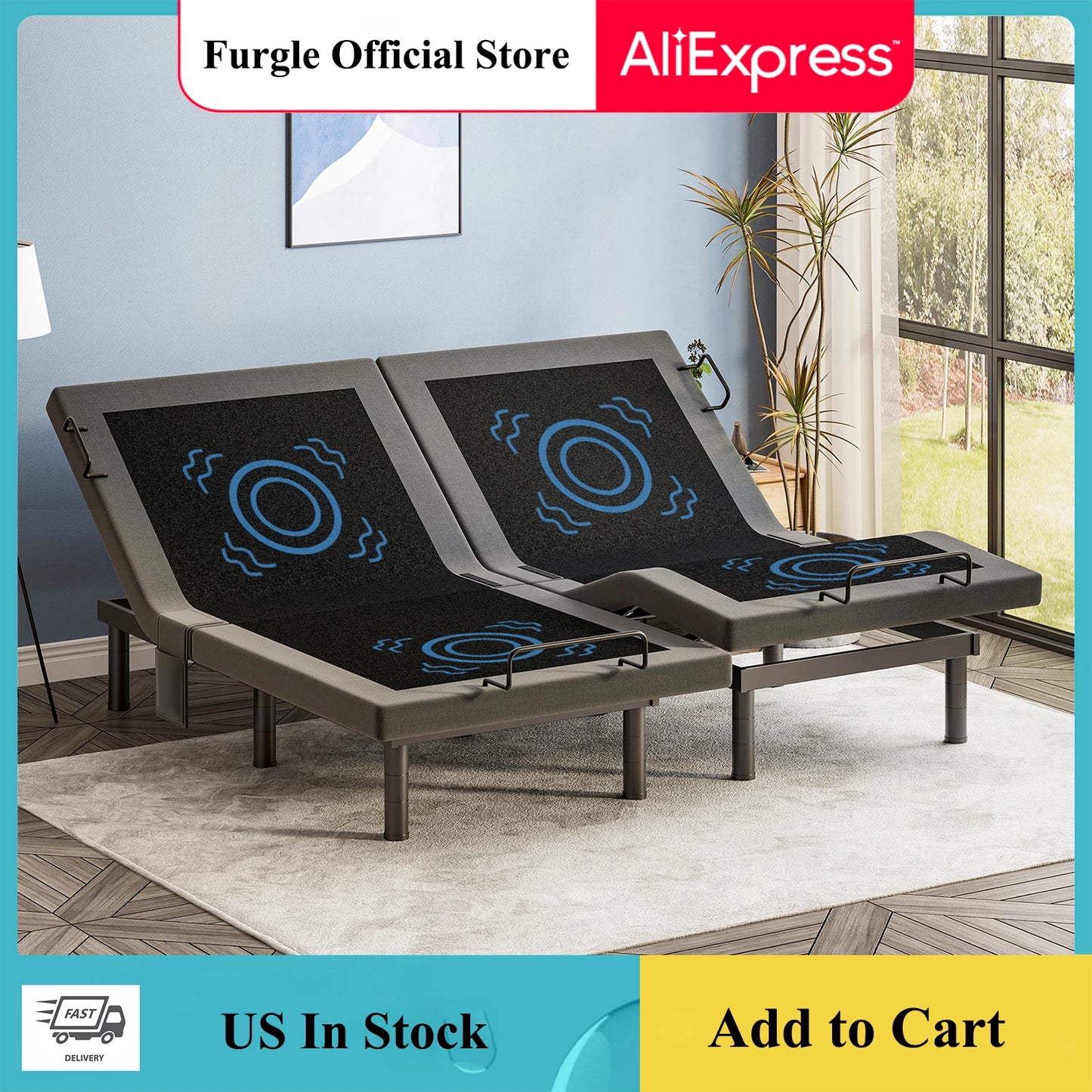 Twin Split King  Adjustable Bed Frame