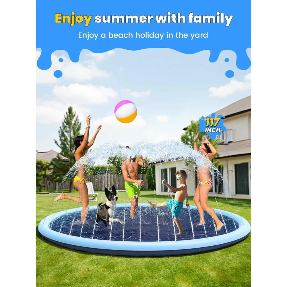Non-Slip Splash Pad for Kids and Dogs,
