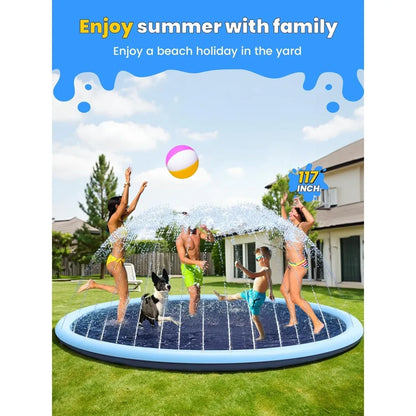 Non-Slip Splash Pad for Kids and Dogs,