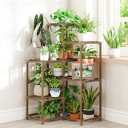 Corner Plant Stand 7 Pots