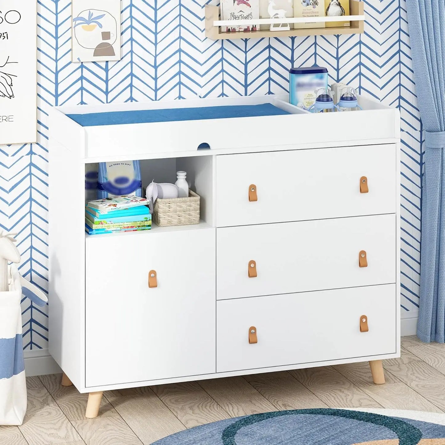 Dresser Changing Table with Drawers.