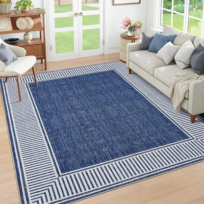 Modern Bordered Accent Rug