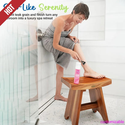Wood Shower Stool.