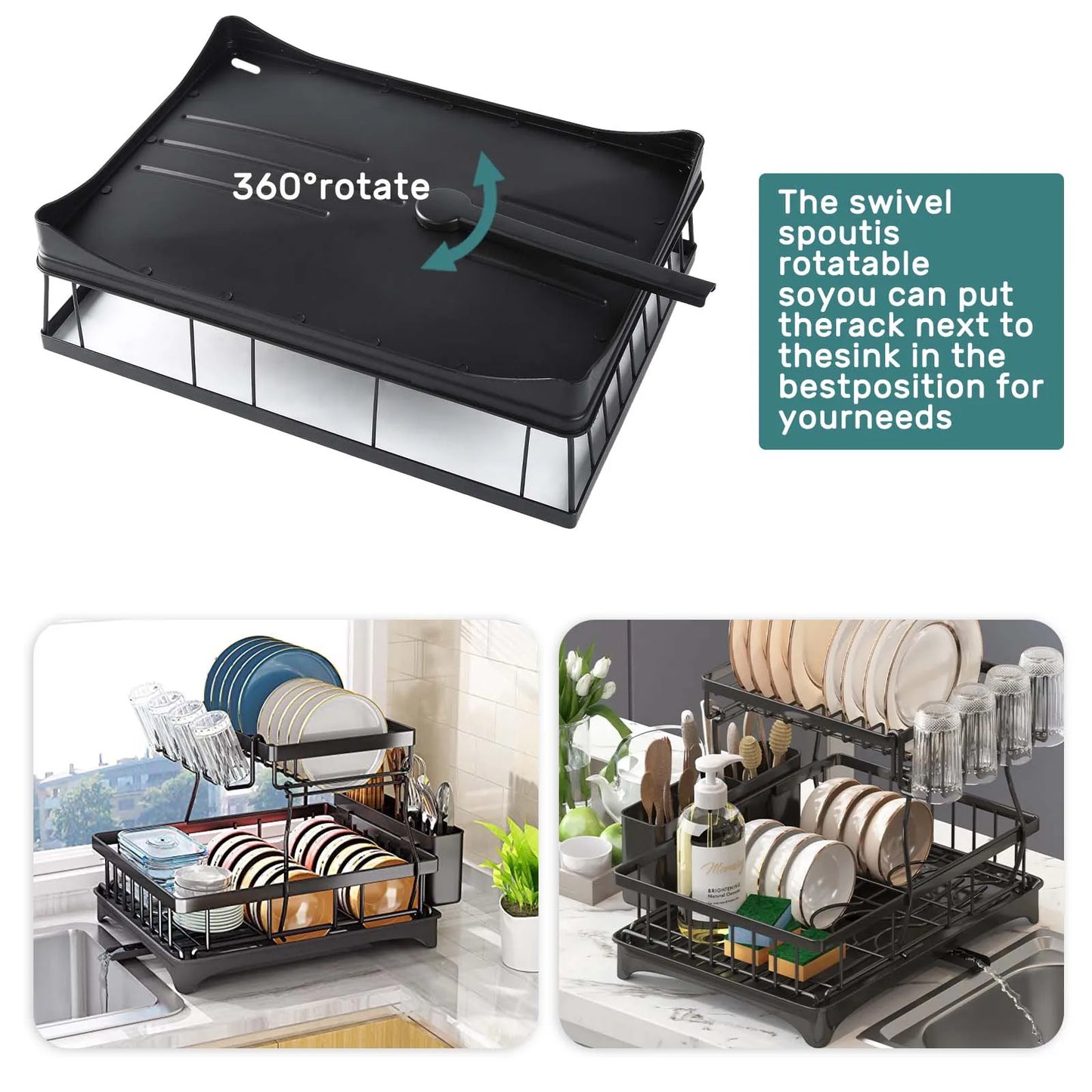 Dish drying rack  2-tier